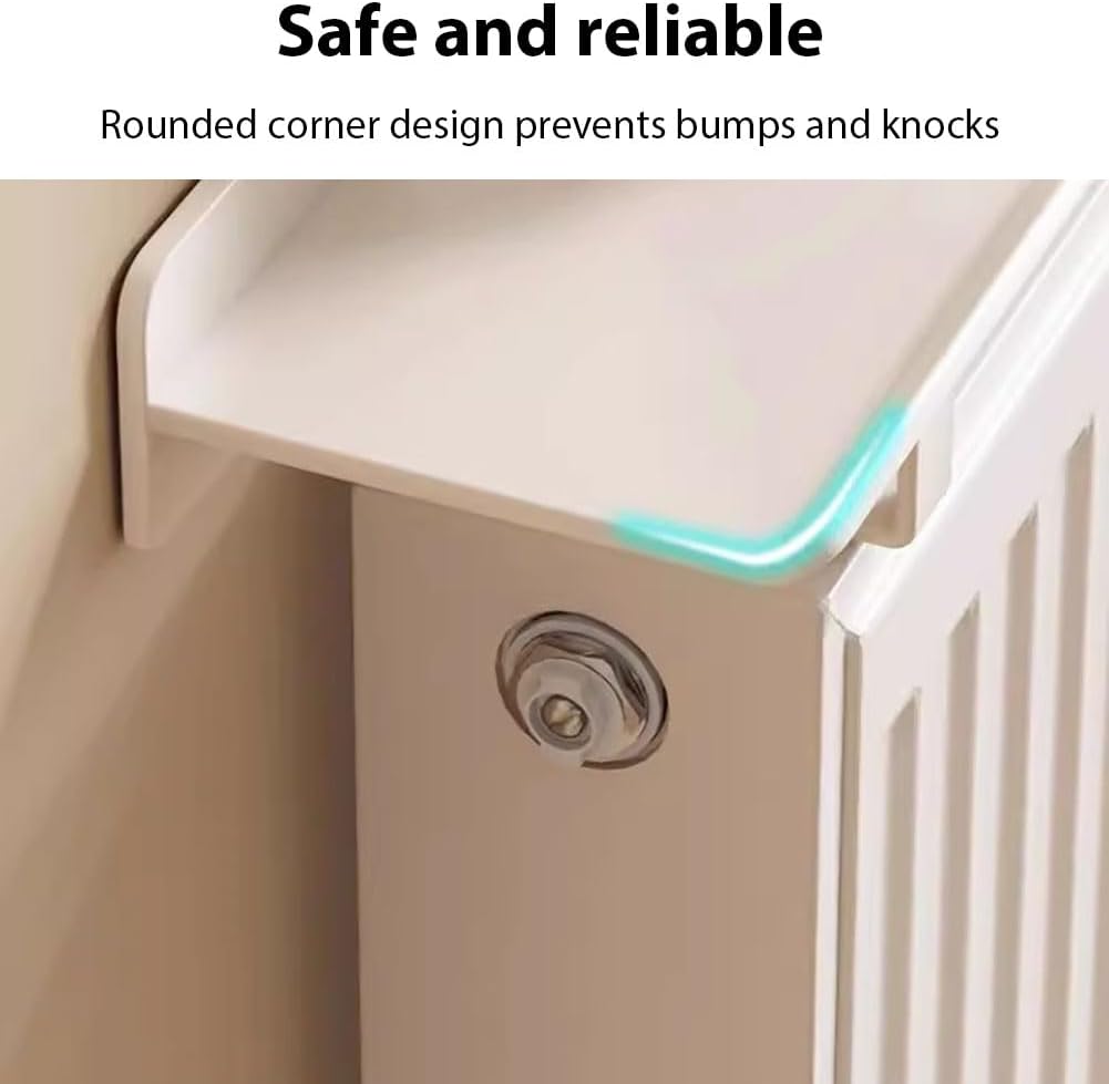 No Drilling Radiator Shelf,Floating Metal Radiator Shelf,Heating Cabinet Storage Shelves,Radiators Covers for Home, Radiators Top Cover Decoration,100cm