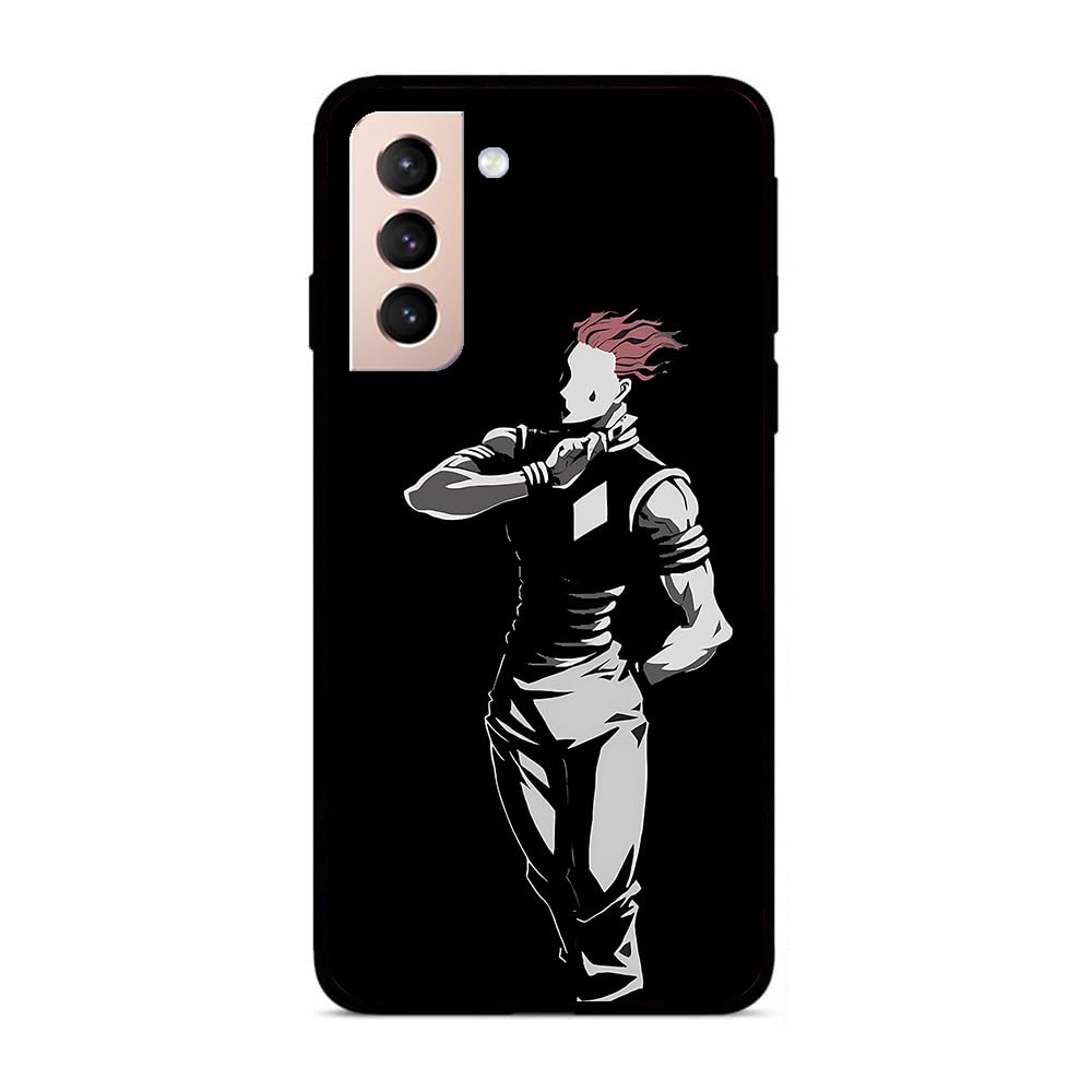 PONNYC Black Slim Soft Matte Durable Rubber Silicone TPU Fundas Fit Cover Case for Samsung Galaxy S21 Hisoka Anime 10