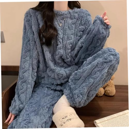 Pyjama en polaire vêtement d'intérieur chaud et ample ensemble de nuit - 2