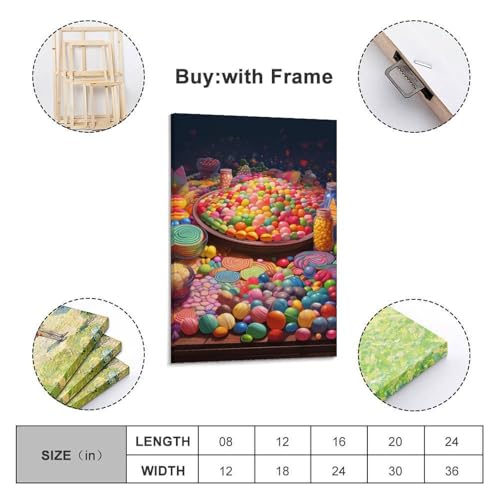 Peintures sur toile magasin de bonbons deco murale premium 30x45cm - 2