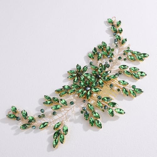 Peine de cabello con cristales para boda 30 cm miniatura 2