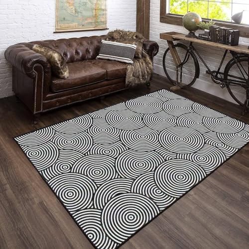 Tapis de restaurant abstrait en fibre polyester douce antidérapante - 2