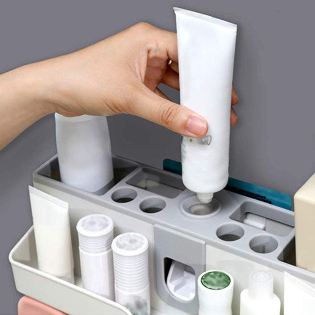 Bathroom Wall Mounted Toothbrush Cup Holders, Punch Free Brushing Cups, Suction Suits, Toothbrushes