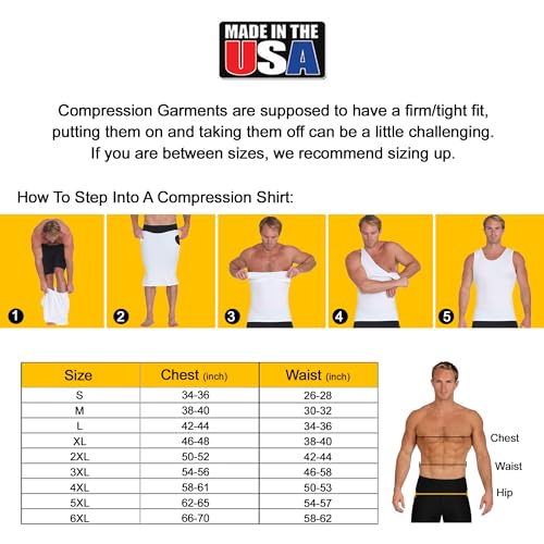 Image of Insta Slim ISPRO Slimming Muscle Tank Top Shapewear Compression Shirt for Men (Made in The USA)