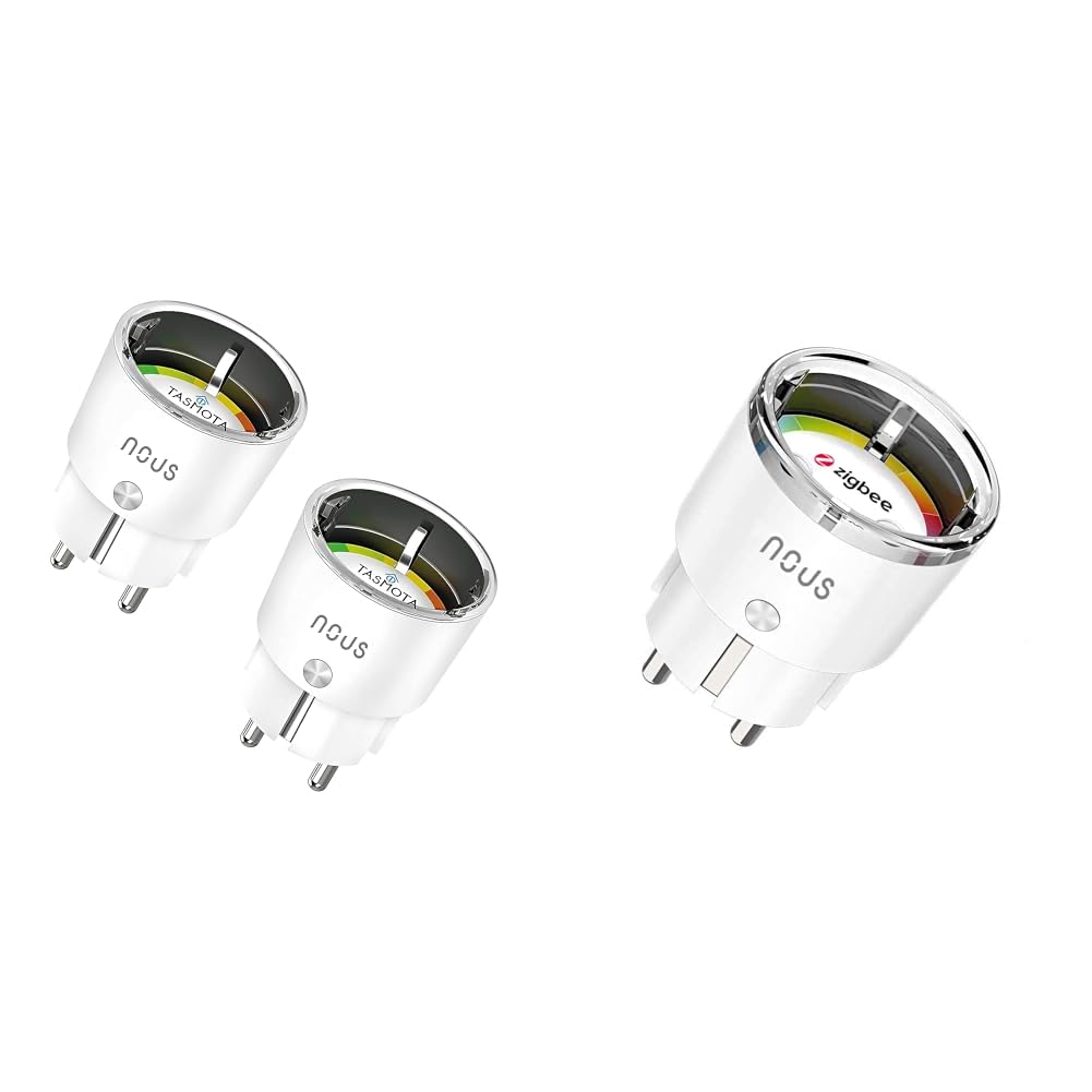 Tasmota Steckdose NOUS A1T - Kleinste Wlan ESP8266 smart plug. 16A mini wifi steckdosen mit stromverbrauch stromzähler & A1Z Zigbee Steckdose