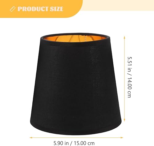 Vista 3 de BESPORTBLE Pantalla de tela negra para escritorio, piso, lámparas de pared y luces colgantes, cubierta decorativa de 5.90 x 4.33 x 5.51 pulgadas