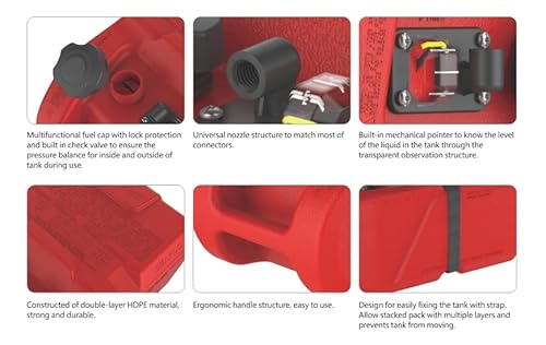 Seaflo 6-Gallon Portable Marine Boat Outboard Fuel Tank (1-Pack) #TOP5