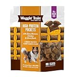 Waggin' Train High Protein Pockets with Bone Marrow, Chicken & Bone Broth for Dogs - 36 oz. Pouch - Made in The USA, High Protein, Wheat Free Dog Treat