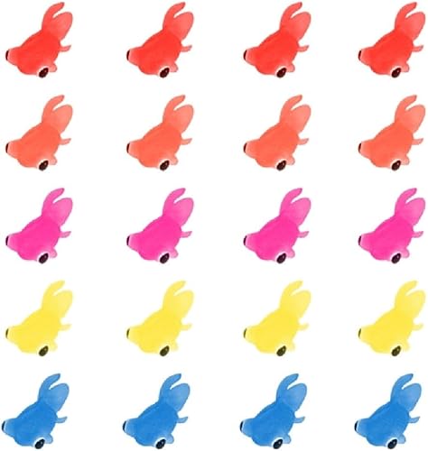 20 piezas Goldfishi Pet Fish para gato juguete peces natación en agua gatos beber más mini Goldfishi juguete novedad impermeable juguete de natación