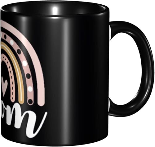 Taza de café con diseño de arcoíris para mamá, tazas de té, tazas de café, taza de café de cerámica para mujeres y hombres, oficina, hogar, regalo