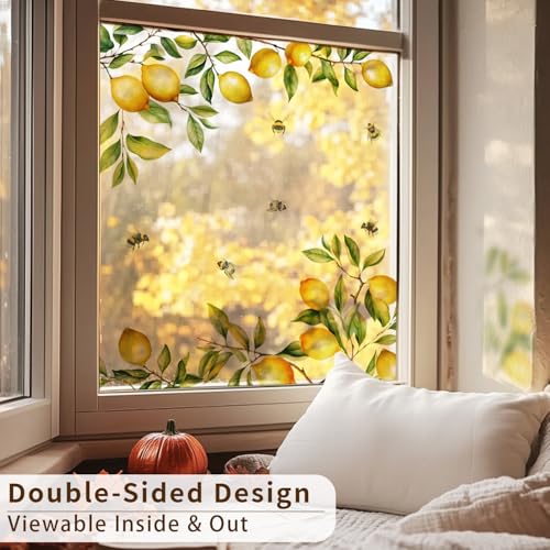 Vinilo decorativo con flores Lemon Bees 15.3x39.3 pulgadas miniatura 3
