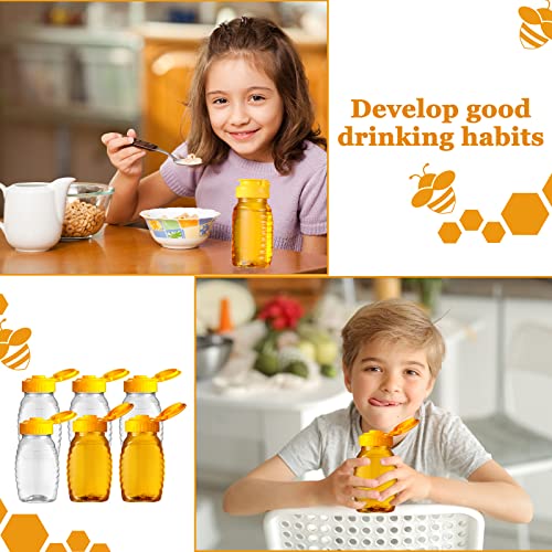 32 Pieces 5 Oz Clear Plastic Honey Bottles Squeeze Honey Containers Jars Empty Refillable Honey Holder With Leak Proof Flip Lid For Storing And Dispensing Food Syrup Sauce #TOP5