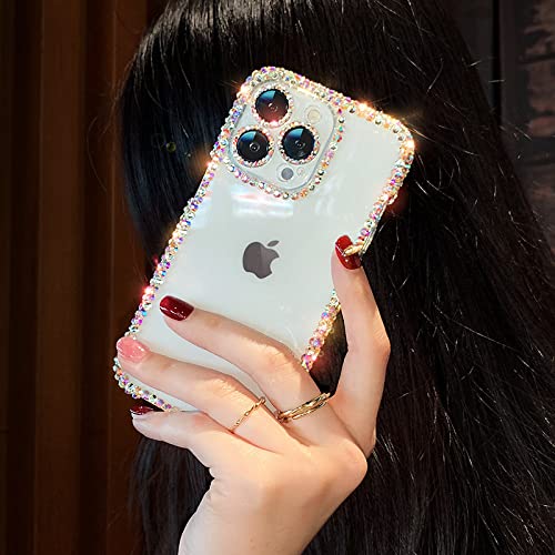 Coque transparente iPhone 11 avec protection d'objectif pailletée diamant anti-choc - 6