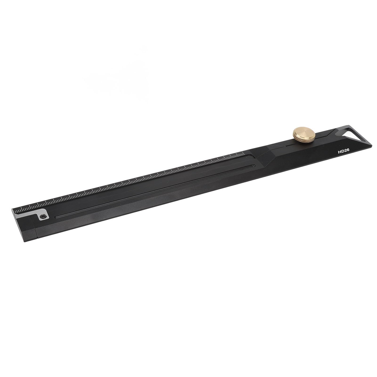 Righello dritto in lega di alluminio da 25 cm, strumento di misurazione con scala precisa di livello professionale per studenti e hobbisti di disegno del legno