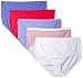 Fruit Of The Loom Women's Plus Size Fit for Me 5 Pack Cotton Brief Panties, Assorted, 10
