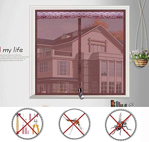 Mr.T Puerta mosquitera Lucha contra el fallo del Mosquito Cortina, la Cortina del Acoplamiento de la Cremallera de Verano Dormitorio Ventana de la Cocina canchales Cortina de Arena Invisible