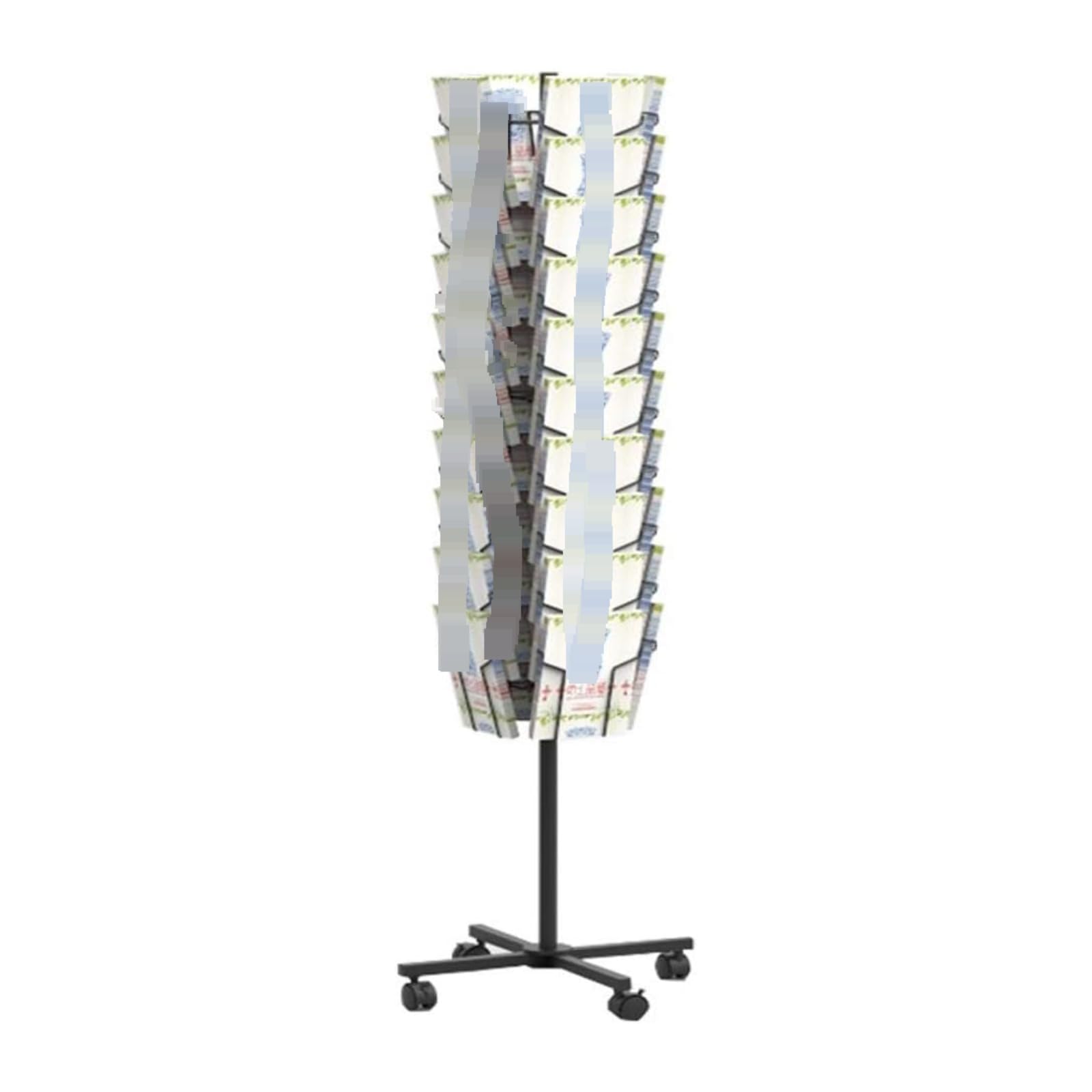 Soporte de folleto giratorio para organizar catálogos comerciales