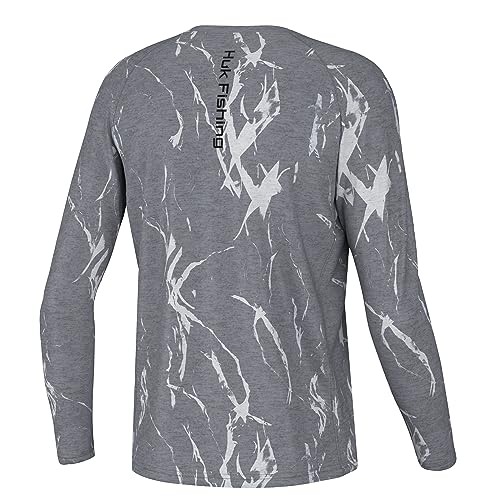 Image of HUK Kids Pursuit Pattern Long Sleeve Shirt, Fishing Shirt for Kids