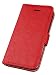 Produktbild FDTCYDS iPhone 5 hülle, iPhone SE Handyhülle, Premium Leder Handy Schutzhülle Flip Case Tasche für iPhone 5,iPhone 5s iPhone SE - Rot