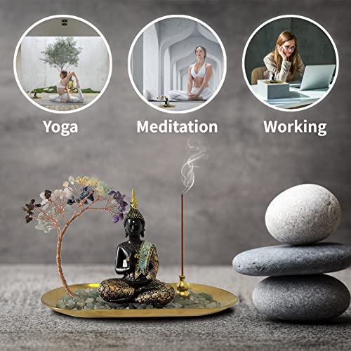 Wxcgx Healing Crystal Tree For Aesthetic Room Decor, Chakra Tree Of Life Feng Shui Tree With Incense Holder, 7 Chakra Crystal Tree Crystals And Healing Stones For Office Living Room Decor #TOP2