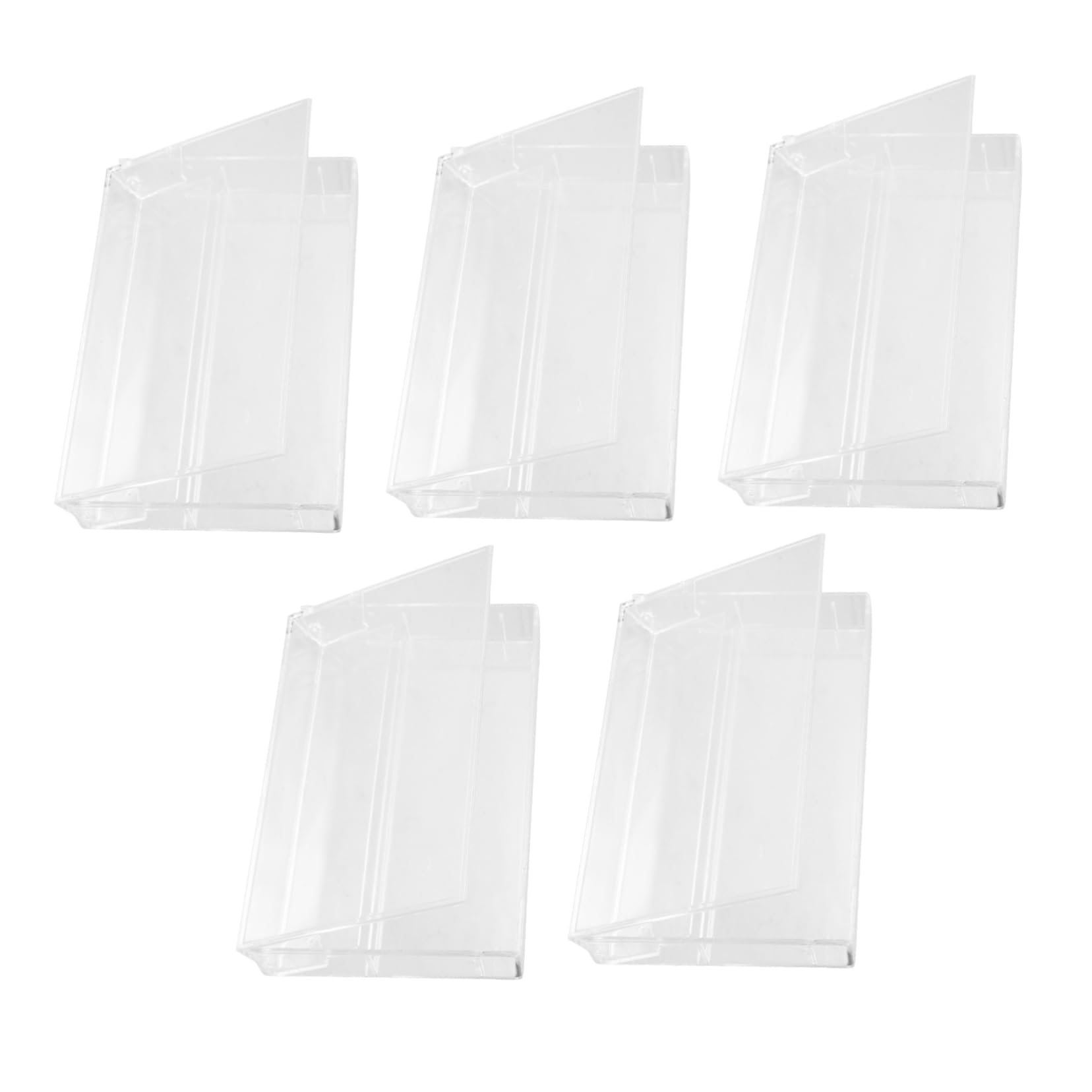 GRIRIW Retro Cassette Tape Holder 5pcs Plastic Cassette Tape Organizer Protection