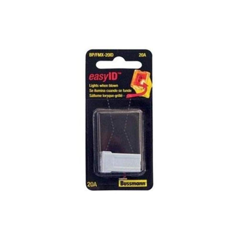 BussmannBP/FMX-20ID Easy ID Slow Blow Female MAXI Fuse with LED Indicator (20 Amp (Light Blue)), 1 Pack