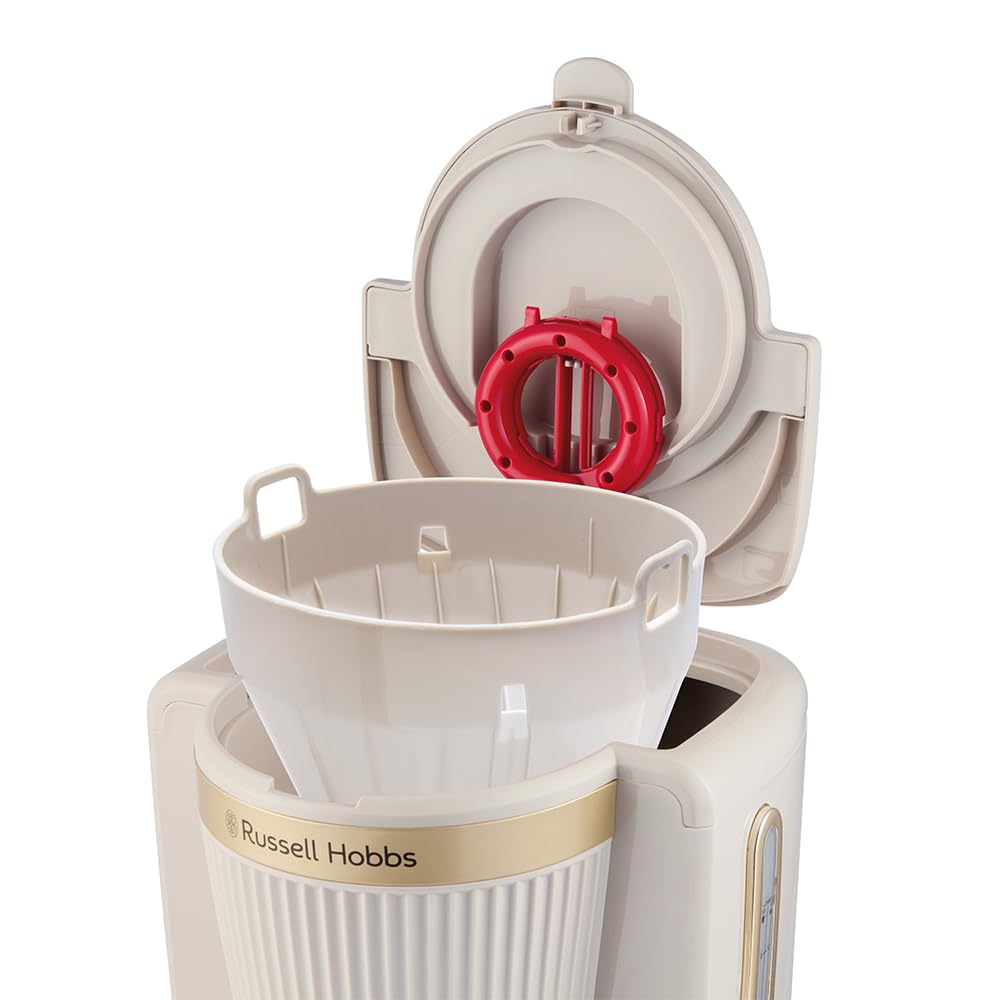Russell Hobbs filtr ekspres do kawy [1,25 l, 1100W] Brontë Stone (technologia WhirlTech, Drip stop, Keep Warm, szklana karafka, okienko wody, funkcja przerwy i nalewania, przycisk zaparzania