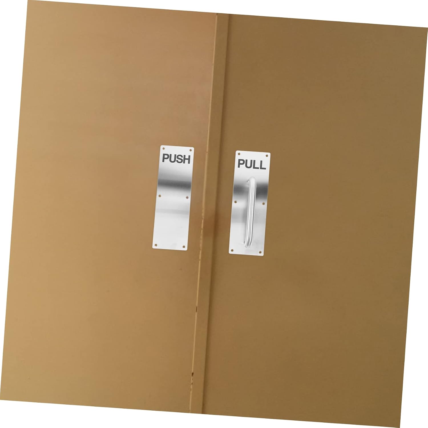 HOMSFOU Push Pull Door Handle Plate Durable Stainless Steel Push Plate for Entry Exterior Patio Doors Versatile Design Comfortable Grip Heavy Duty
