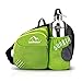 Outdoor Waist Bag, Sunhiker Sports Water Resistant Waist Pack with Water Bottle (Not Included) Holder, Running Belt Bag Pouch Fanny Pack for Hiking Running Cycling Camping Climbing Travel(Green)