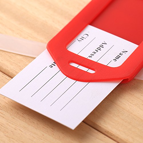 10 Pack - Waterproof Luggage Tags Travel Labels Airline Id Card For Suitcase Bags - Pet Cage Kennel Carrier Id Tag (Multicolor) #TOP2
