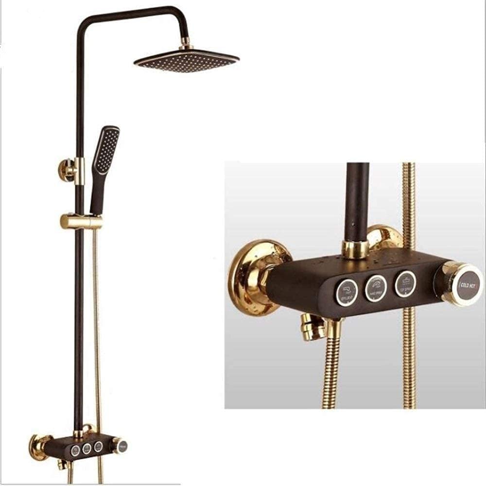 Ensemble de douche en aluminium titane noir style luxe durable