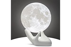 MOONLIGHT LAMPS: BRIGHTWORLD's 3.5" 3D Lunar Lamp and Holder