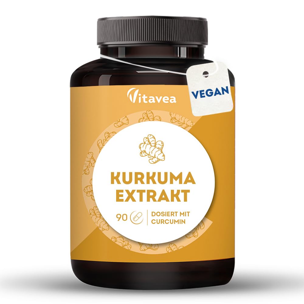 Vitavea Kurkuma-Extrakt Mit Curcumin – 4420 Mg Kurkuma - Hochdosierte Kurkuma-Kapseln - 90 Kapseln –