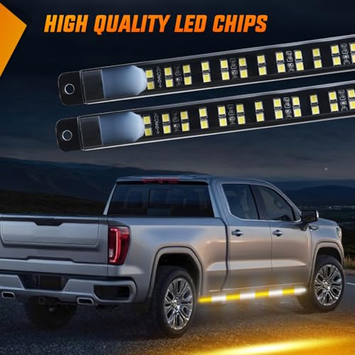 Nilight 2PCS 70 Inch Emergency Strobe Light Strip with Controller 864 LED Amber White Running Board Lights Flexible Side Flashing Warning Caution Safety Waterproof for Truck Construction Pickup by Nilight - Image 8