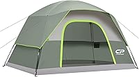 Vista 17 de CAMPROS CP Tents for Camping 2/4/6 Person Tent Waterproof Windproof Double Layer Camping Tent, Easy Setup Dome Tent with Large Mesh Windows & Wider