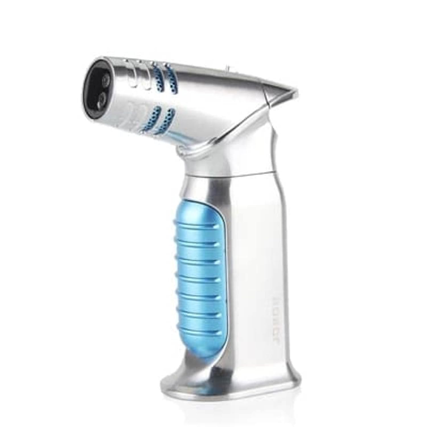 Jobon 4 Jet Flame Windproof Butane Gas Lighter-Bakhoor Charcoal Lighter-Jobon Torch Lighter-BBQ Lighter (Gas not Included)-(Silver