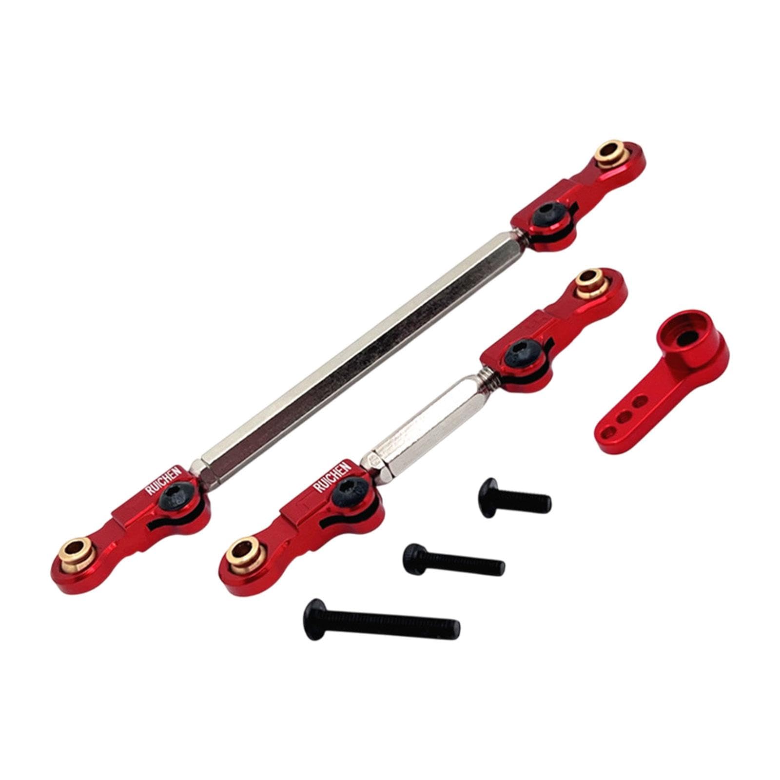 ATORSE 2 Pieces Steering Links Replacing RC Pull Rod for H12Y H12Y+ Vehicles RC Car red-image-21