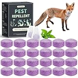 24 Pcs Fox Deterrents for Gardens UK, Peppermint Oil Fox Repellent Outdoor, Natural Fox Deterrent Balls, Keep Fox Out of Yard Permanently, Protect Lawn Garden