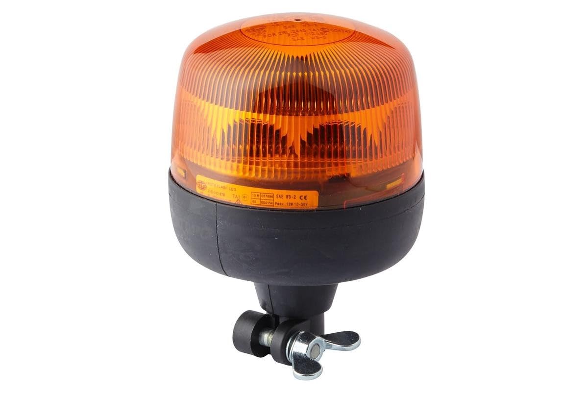 HELLA 2XD 012 878-011 LED-Strobe-type Beacon - RotaLED - 12/24V - Yellow - mounting/Flexible pipe sockets