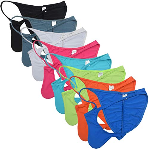 OROCOJUCO Men's Second Skin Feel Cheeky Briefs Underpants Brazilian Full Pucker Panty Bikini Shorts