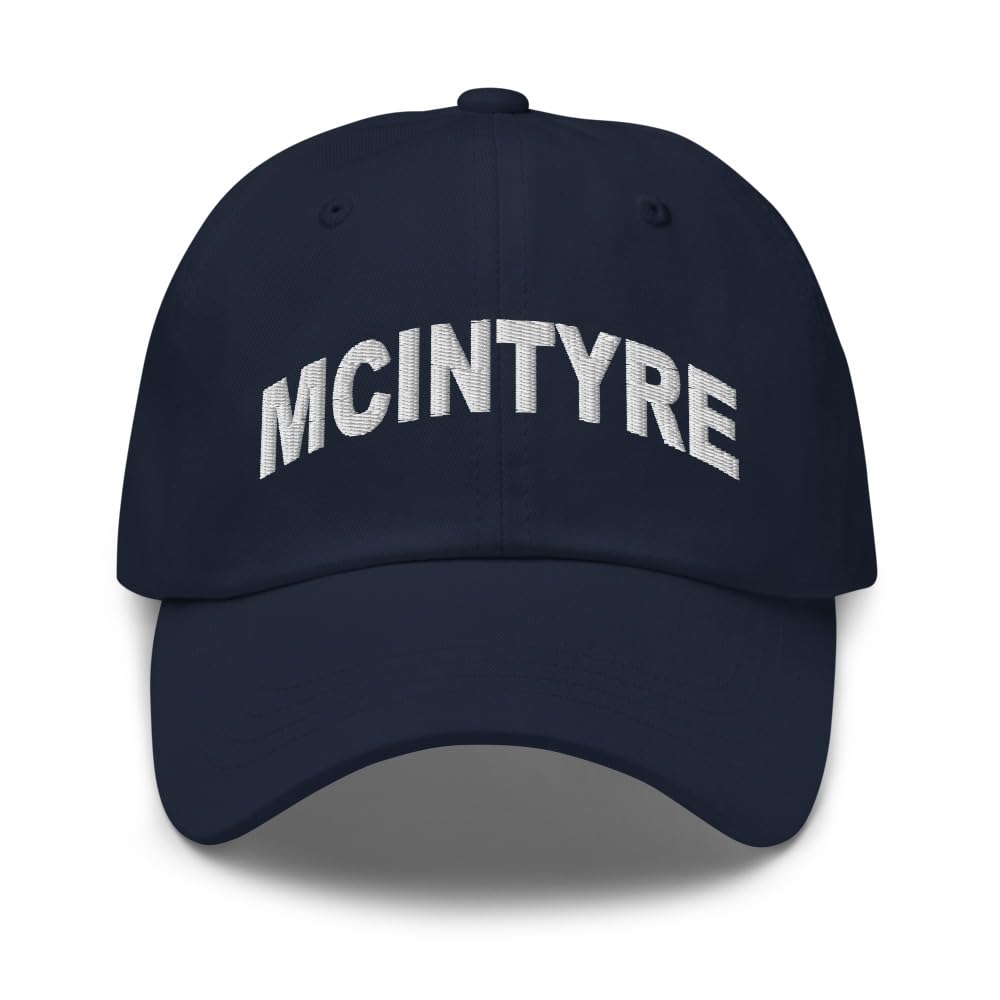 Mcintyre Hat Mcintyre Family Name Mcintyre Last Name Surname Cap Embroidered Dad Hat