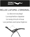 Lafuma MOBILIER - Fauteuil Relax Zéro Gravité RT 2 - Chaise Longue Pliante Terrasse et Jardin - Toile Batyline Résistante - Transat Multiposition, Tout Confort, Fabriqué en France - Gris Fonte - 3