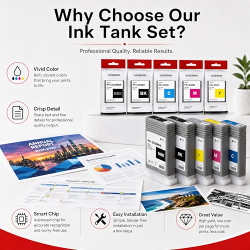 Image of PFI-030 Pigment Ink Tank ta-20 ta-30 Ink Replacement for Canon PFI030