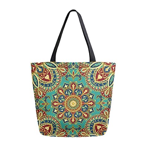 Bolso de lona con diseño de mandala estilo vintage Cover