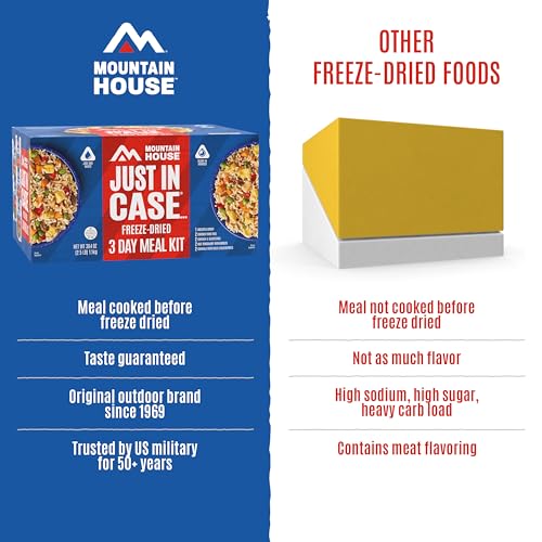 Image of Mountain House Emergency Meal Assortment Kits, Freeze-Dried Survival Food Kit for Disaster Preparedness & Long-Term Storage, 30-Year Shelf Life