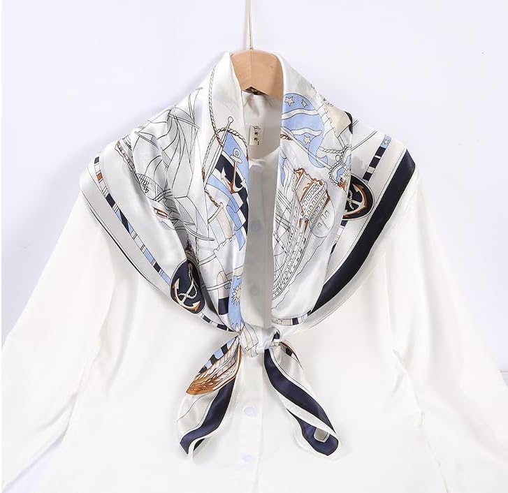 100% Pure Mulberry Silk Scarf 43”*43” Large Square Lightweight Headscarf Women’s Hair Wraps Shawls with Gift Packed - Image 4