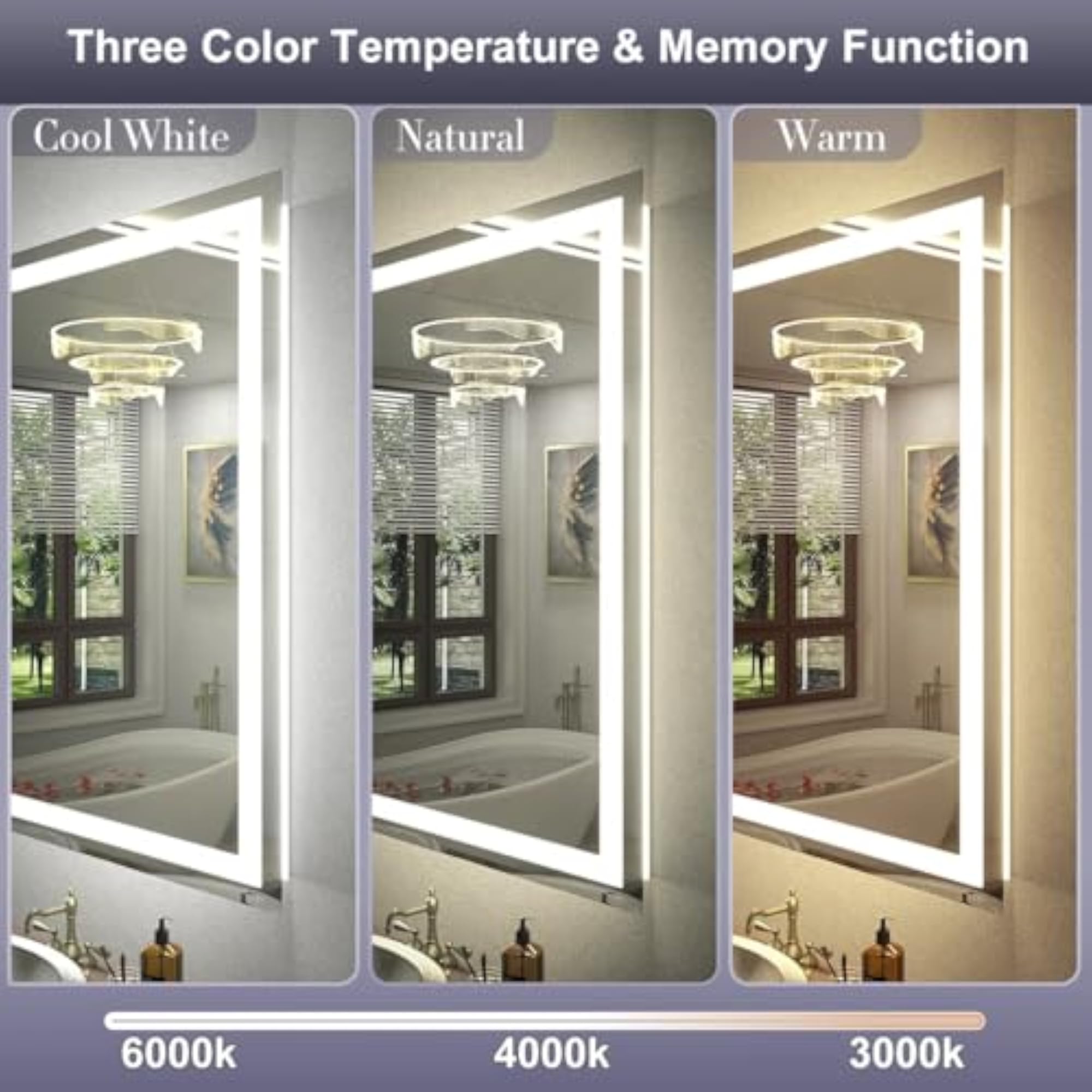 Luxury LED Bathroom Mirror with Enhanced Reflection