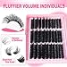 Fluffier Lash Clusters Thick Volume Lash Extension 10-18mm Cluster Eyelash Extensions DIY Individual Lashes Wispy at Home Pestañas Pelo a Pelo by ALPHONSE (60D+80D+100D, 300pcs)