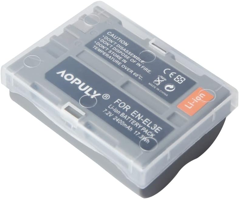 2-Pack 2400mAh EN-EL3 EN-EL3A Replacement Battery and LCD Dual Charger Compatible with Nikon D50, D70, D70s, D80, D90, D100, D200, D300, D300S, D700 Digital SLR Cameras