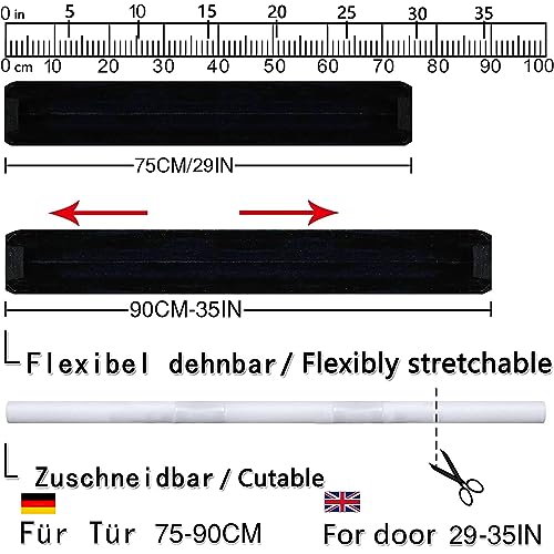 BKSAI Deurafdichting, tochtstopper voor deuren, 70-90 cm, zonder lijm, deur, windstopper voor huisdeur, balkondeur, douche en badkamer - Image 4
